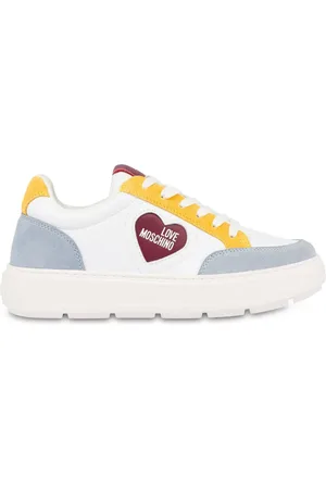 Moschino Logo-patch panelled sneakers