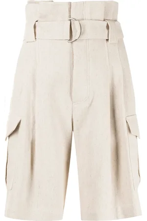 GOEN.J Belted paperbag-waist bermuda shorts