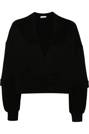 Ioana Ciolacu V-neck cotton-blend sweatshirt