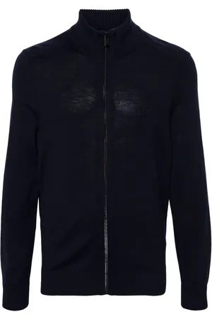 HUGO BOSS Logo-embroidered cardigan