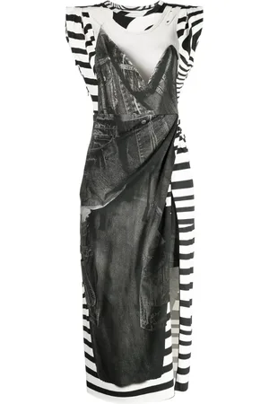 JNBY Graphic-print sleeveless midi dress