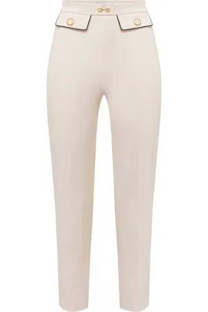 Elisabetta Franchi Appliqu?? cr??pe skinny trousers