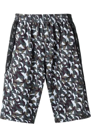 AMIR SLAMA Geometric print track shorts