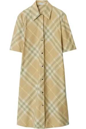 Burberry Vintage-check cotton shirt dress