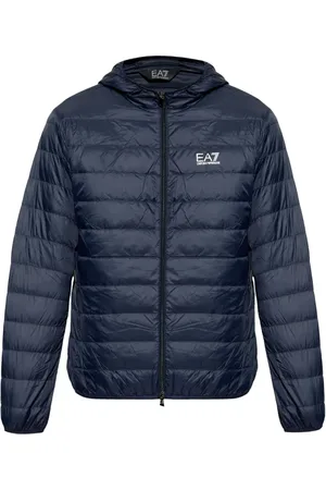 EA7 Logo-print padded jacket