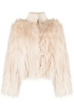 Fabiana Filippi Faux-fur detail knit jacket