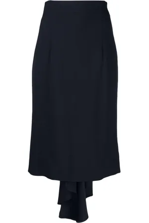 Moschino Pleated asymmetric midi skirt