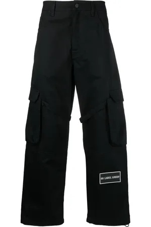 44 Label Group Logo-patch cotton cargo pants