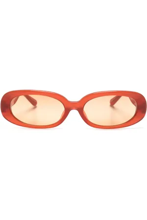Linda Farrow Cara oval-frame tinted sunglasses