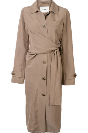 GOEN.J Waist-tied trench coat