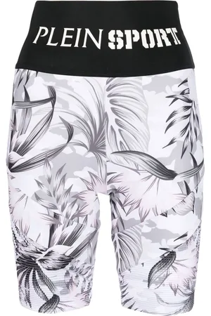 Philipp Plein Logo-waistband floral-print shorts