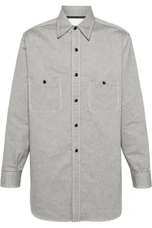 Maison Margiela Pointed-collar cotton shirt