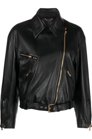 VERSACE Leather biker jacket