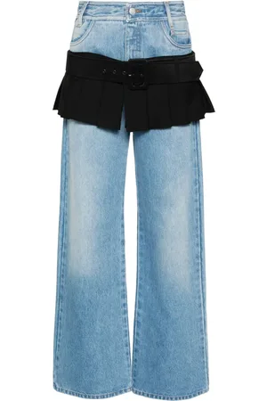 Seen Users Illusion skirt-detail straight-leg jeans
