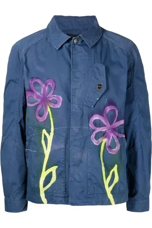 Stain Shade Graphic-print button-up jacket