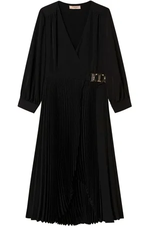 Twin-Set Pleated crepe midi dress