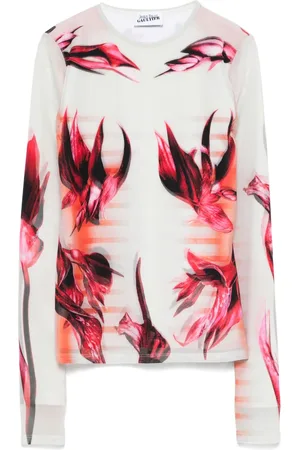 Jean Paul Gaultier Double-layered printed top
