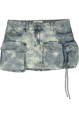 The Attico Fay bleach-wash mini skirt