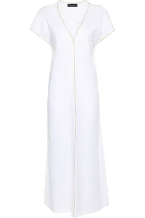 Fabiana Filippi Monili-chain linen maxi dress