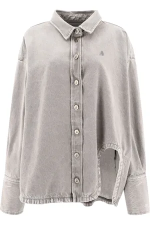 The Attico Cut-out detail asymmetric collar shirt