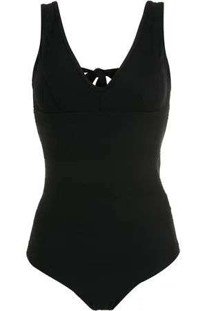 AMIR SLAMA Tie-fastening textured swimsuit