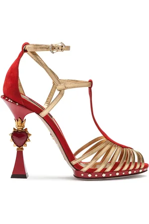 Dolce & Gabbana 105mm sculpted-heel suede sandals
