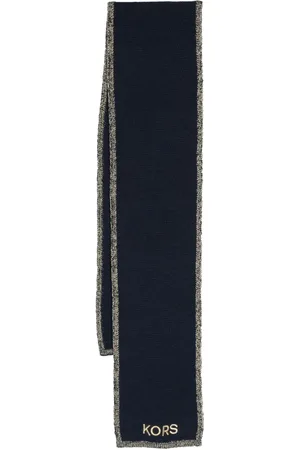 Michael Kors Embroidered-logo knit scarf