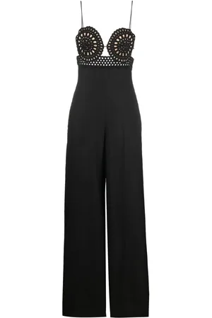 Stella McCartney Broderie anglais flared-leg jumpsuit