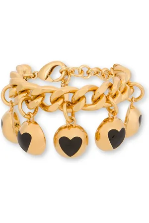 Moschino Heart-charms chain bracelet
