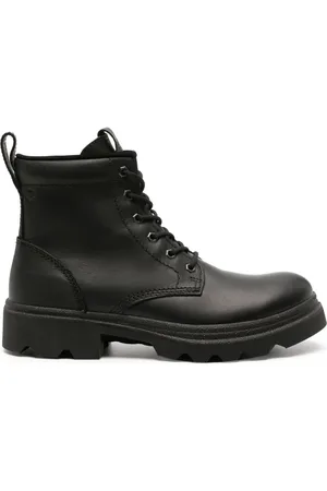 Ecco Grainer logo-embossed leather boots