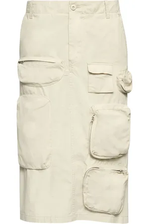 Maison Margiela Cotton gabardine midi cargo skirt