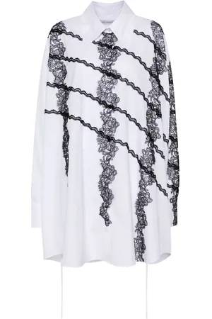 Viktor & Rolf Lace-appliqu?? cotton shirt dress
