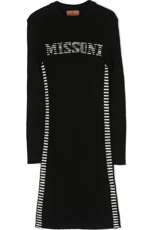 Missoni Intarsia-knit logo ribbed-knit dress
