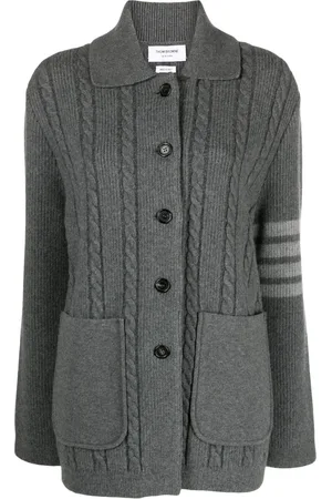 Thom Browne Cable-knit bomber jacket