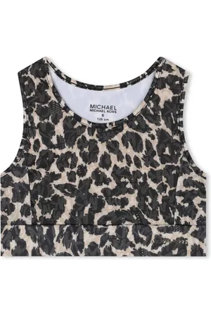 Michael Kors Leopard-print cropped tank top