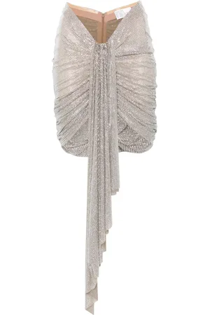 GIUSEPPE DI MORABITO Crystal-embellished asymmetric mini skirt