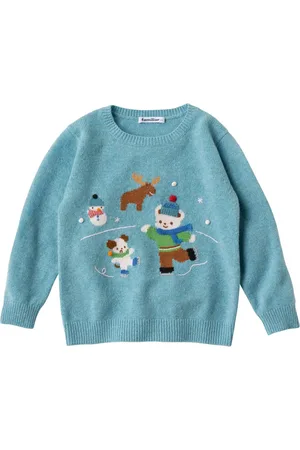 Familiar Embroidered-motif wool jumper
