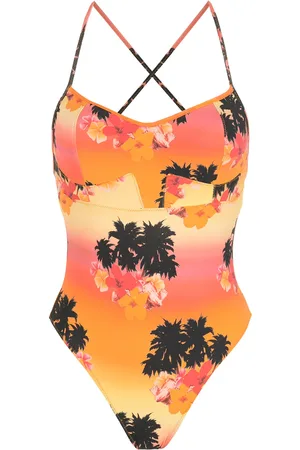 AMIR SLAMA Print Ilha de Hibiscus swimsuit