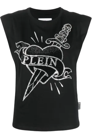 Philipp Plein Crystal-embellished logo tank top