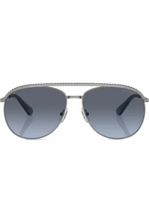 Swarovski Crystal-embellished pilot-frame sunglasses