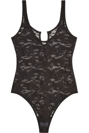 Diesel Logo-plaque lace bodysuit