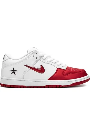 Nike X Supreme SB Dunk Low "Jewel Swoosh /White" sneakers