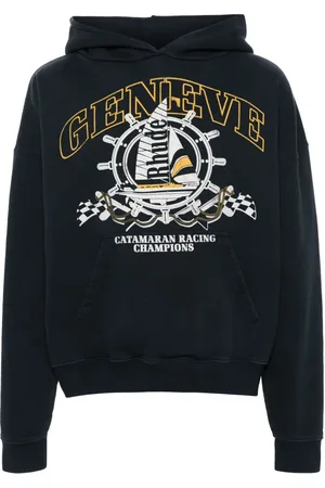 Rhude Nautical-print cotton hoodie