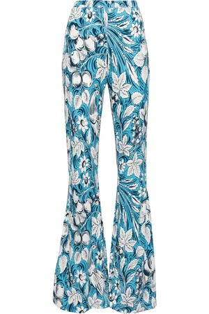 Diane von Furstenberg Brooklyn floral-print flared trousers