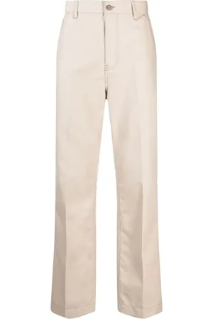 VALENTINO GARAVANI Wide-leg contrast-stitch trousers
