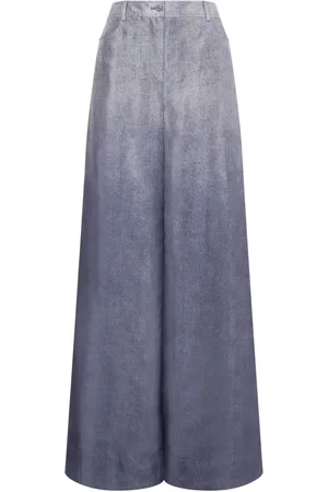 Alberta Ferretti Silk palazzo pants