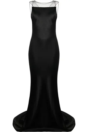 Maison Margiela Satin fishtail gown