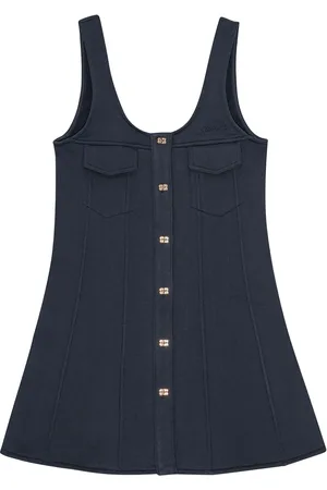 Ganni Button-fastening mini dress
