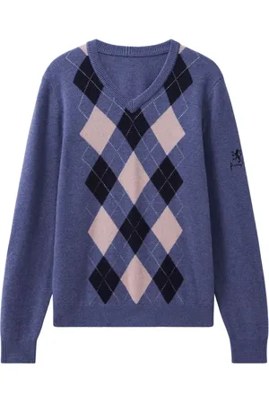 PRINGLE OF SCOTLAND Argyle v-neck sweater