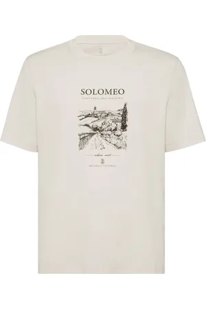 Brunello Cucinelli Cotton solomeo graphic print t-shirt